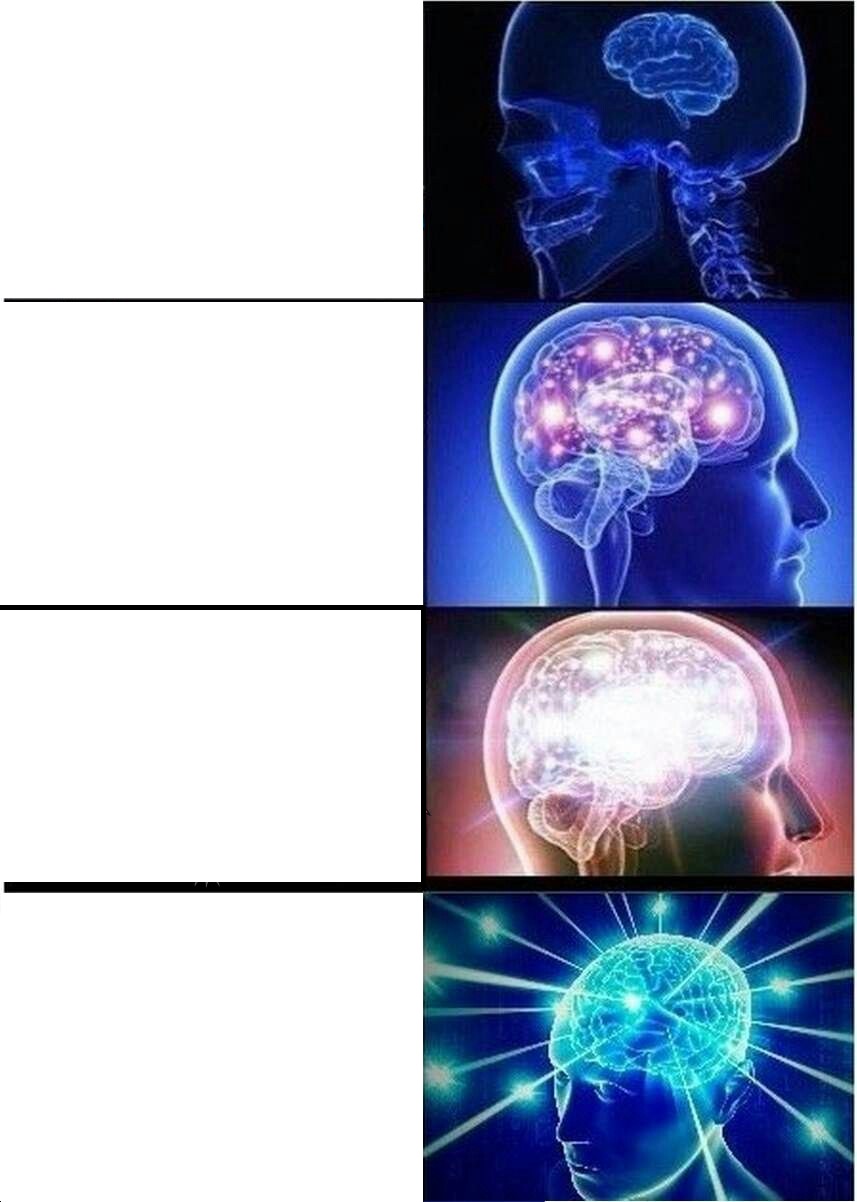 Expanding Brain meme about OUTWAY