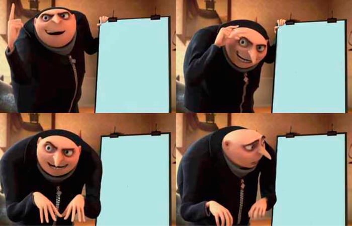 Gru's Plan meme about OUTWAY