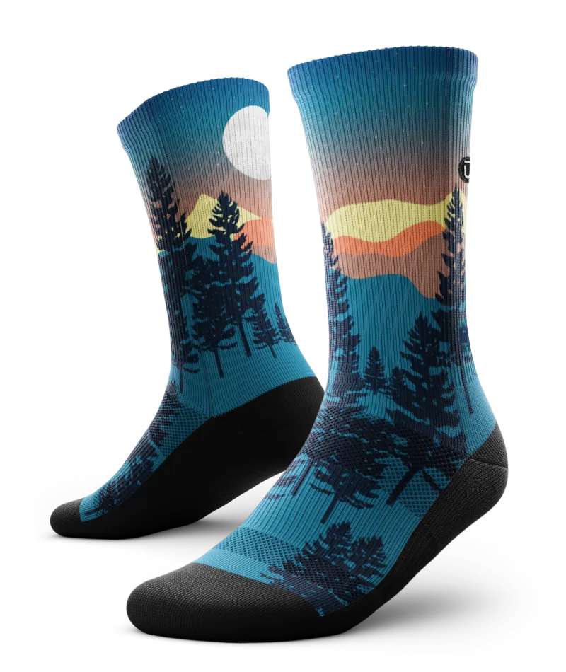 Bright Night Athletic Crew Socks by OUTWAY