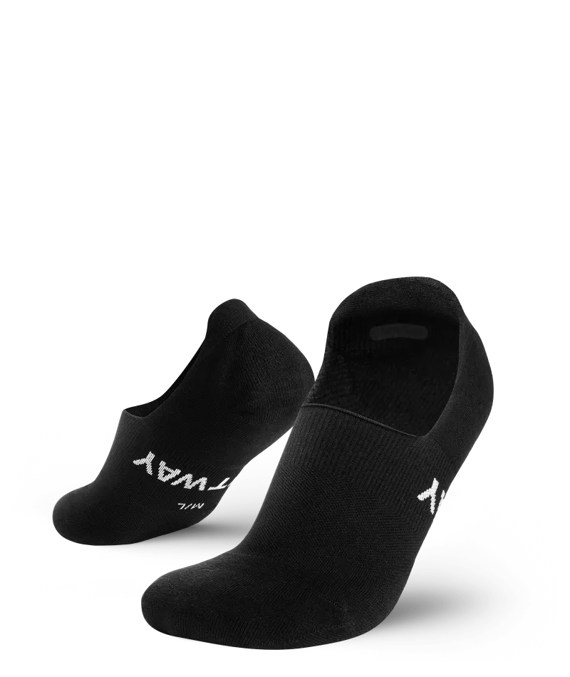 Flagship Black No Show Socks by OUTWAY