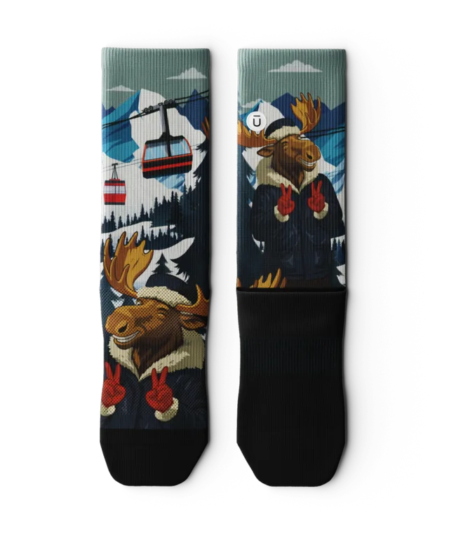 Moose On The Loose Athletic Crew Socks